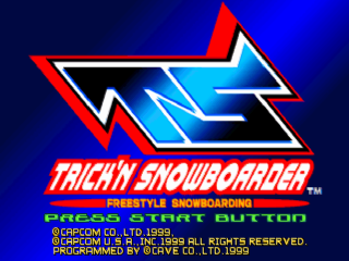 Trick'n Snowboarder title screen for Playstation